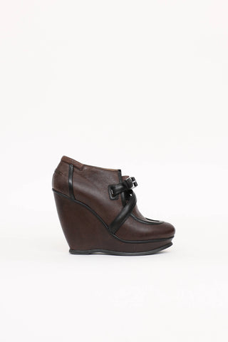 Balenciaga Buckle Wedge Bootie