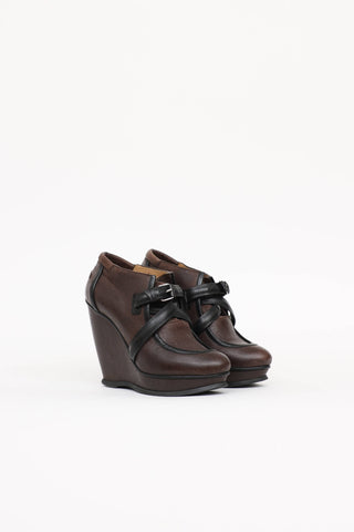 Balenciaga Buckle Wedge Bootie