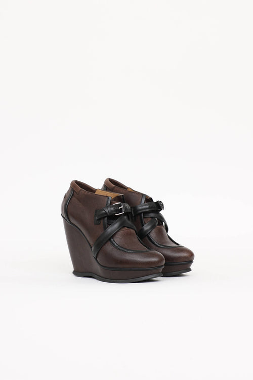 Balenciaga Buckle Wedge Bootie