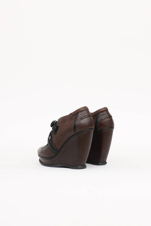 Balenciaga Buckle Wedge Bootie