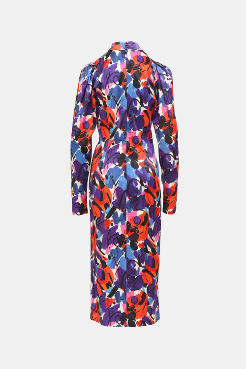 Rotate Abstract Print Dress