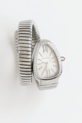 Bulgari Steel & Diamond Serpenti Tubogaz Quartz Watch