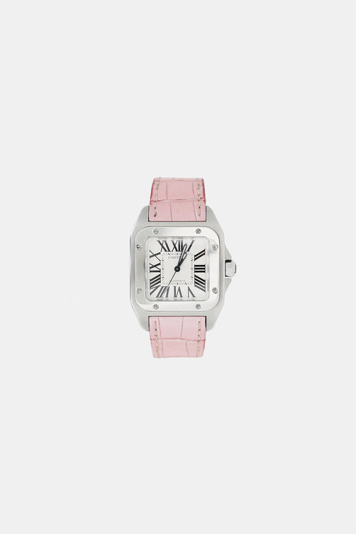 Cartier Steel Santos 100 Automatic 33mm Watch