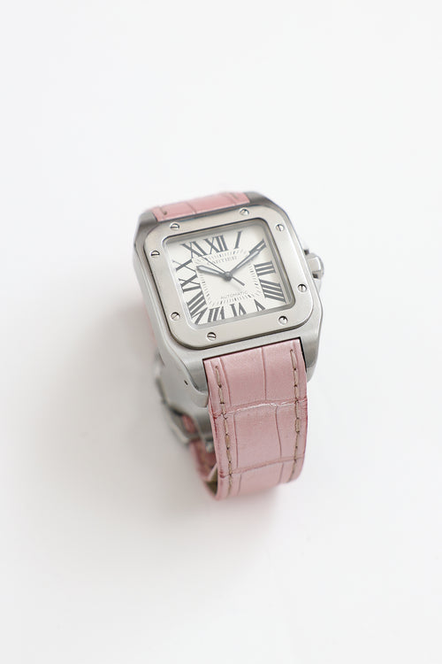 Cartier Steel Santos 100 Automatic 33mm Watch