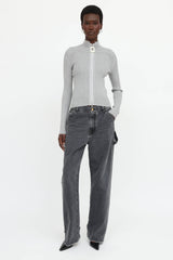 JW Anderson Ribbed Zip Up Sweater