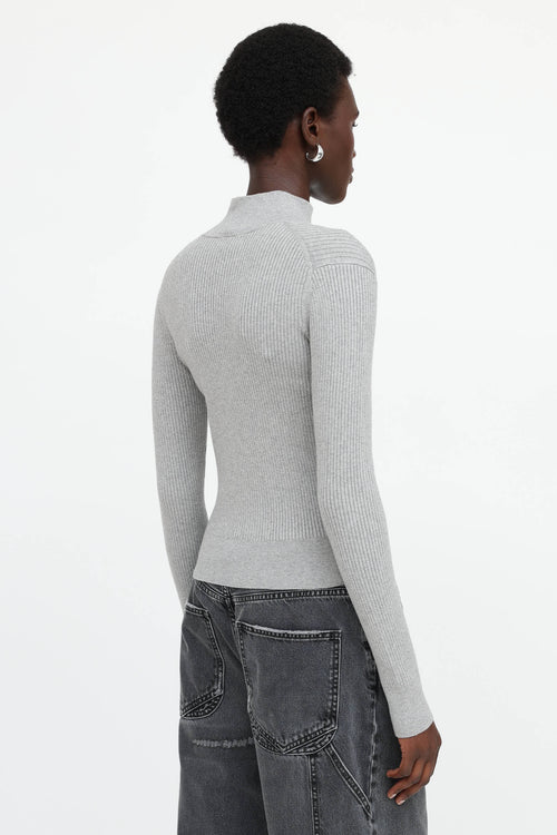 JW Anderson Ribbed Zip Up Sweater