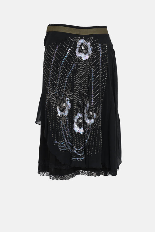 Diesel Beaded Midi Skirt