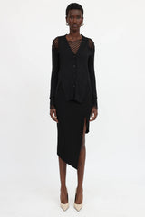 McQueen Cutout Button Cardigan