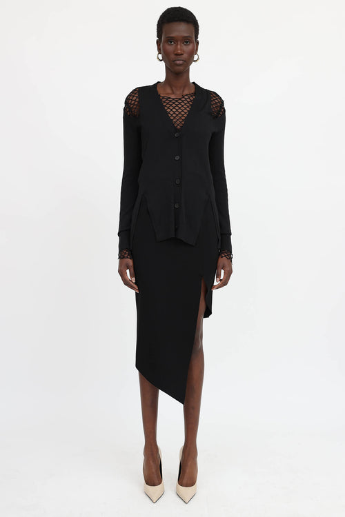 McQueen Cutout Button Cardigan