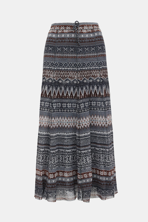 Jean Paul Gaultier Mesh Patterned Skirt