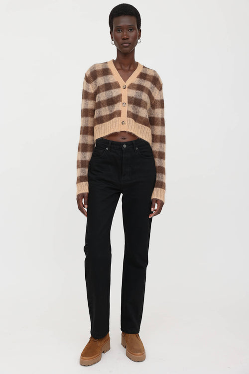 Mohair Check Cardigan