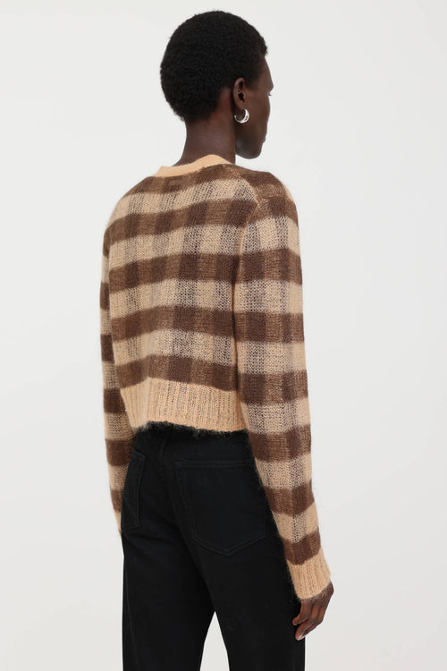 Mohair Check Cardigan