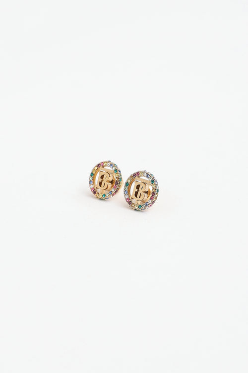 Burberry Rainbow Monogram Earrings