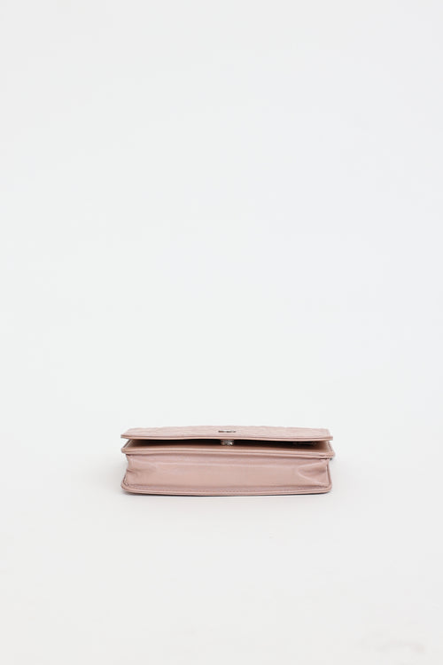 Chanel 2014 Camellia Embossed Wallet on Chain Bag