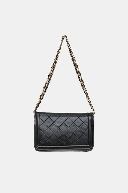 Chanel 2014 Leather Boy Wallet on Chain Bag
