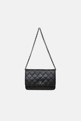Chanel 2017 Leather Quilted Wallet on Chain