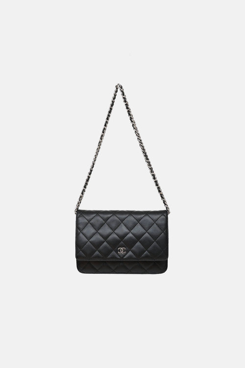 Chanel 2017 Leather Quilted Wallet on Chain