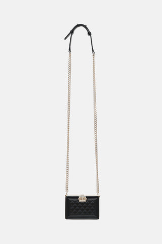 Chanel 2022 Box Boy Minaudiere Crossbody Bag