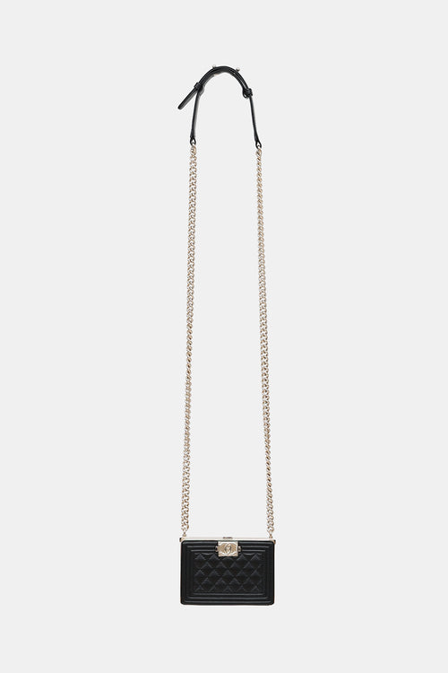 Chanel 2022 Box Boy Minaudiere Crossbody Bag