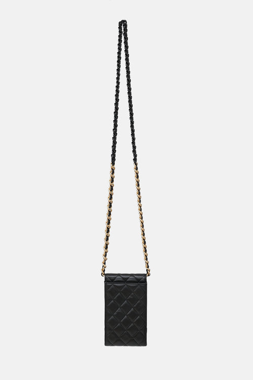 Chanel 2022 Quilted Phone Holder Bag