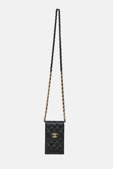 Chanel 2022 Quilted Phone Holder Bag
