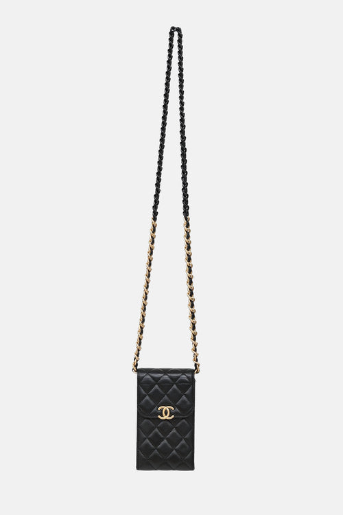 Chanel 2022 Quilted Phone Holder Bag