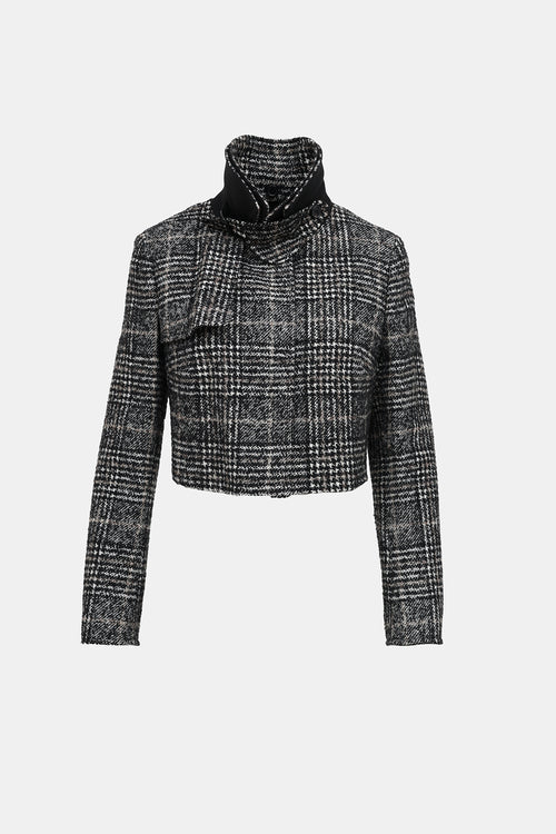 Akris Plaid Tweed Jacket