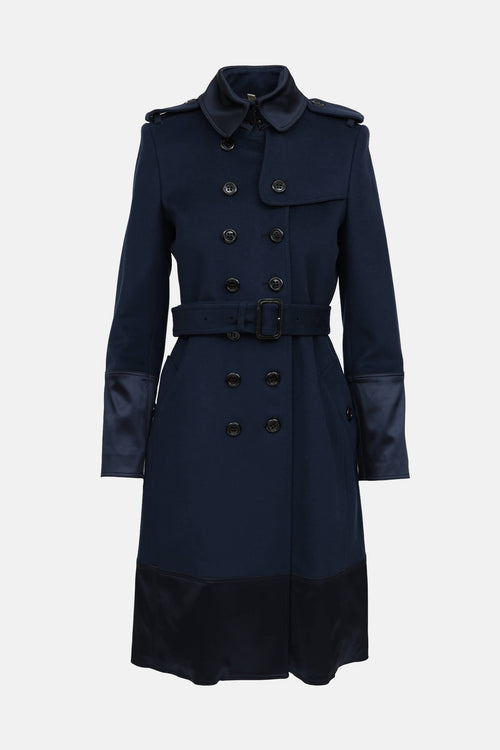 Burberry Paneled Pea Coat