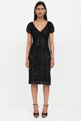 Dolce & Gabbana Lace Short Sleeve Dress