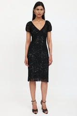Dolce & Gabbana Lace Short Sleeve Dress