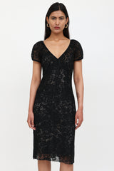 Dolce & Gabbana Lace Short Sleeve Dress