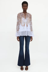 Zimmermann Sheer Printed Blouse