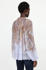 Zimmermann Sheer Printed Blouse