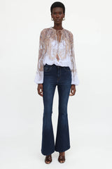 Zimmermann Sheer Printed Blouse