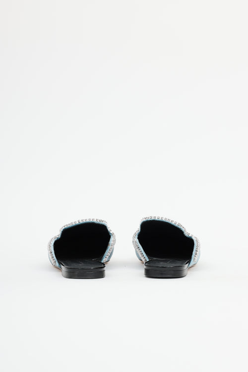Giuseppe Zanotti Velvet Crystal Mule