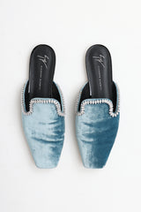 Giuseppe Zanotti Velvet Crystal Mule
