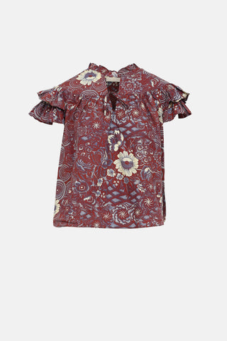 Ulla Johnson Letty Ruffle Top