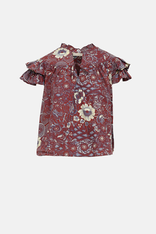 Ulla Johnson Letty Ruffle Top