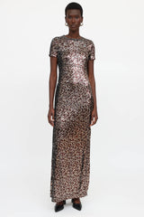 Palm Angels Open Back Sequin Dress