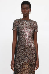 Palm Angels Open Back Sequin Dress