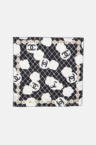Chanel Silk Camellia Scarf