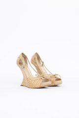 Dior Embossed Wedge Pump