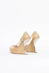 Dior Embossed Wedge Pump