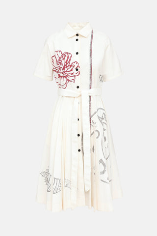 Dior SS 2023 Graphic Print Midi Dress