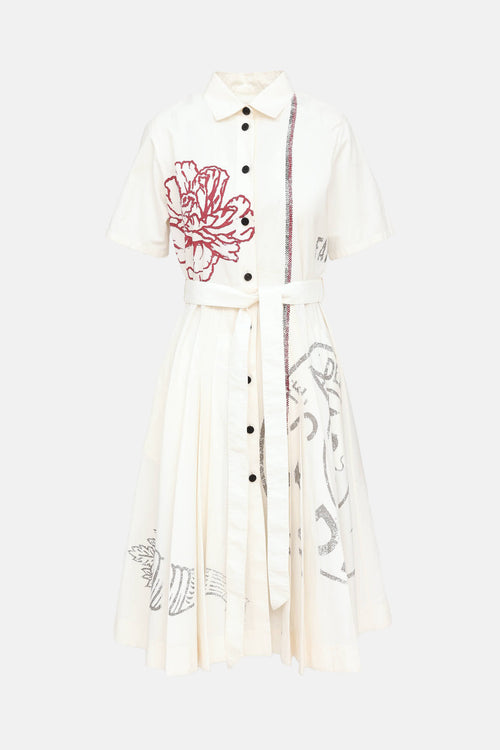 Dior SS 2023 Graphic Print Midi Dress