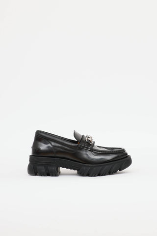 Gucci Leather Horsebit Platform Loafer