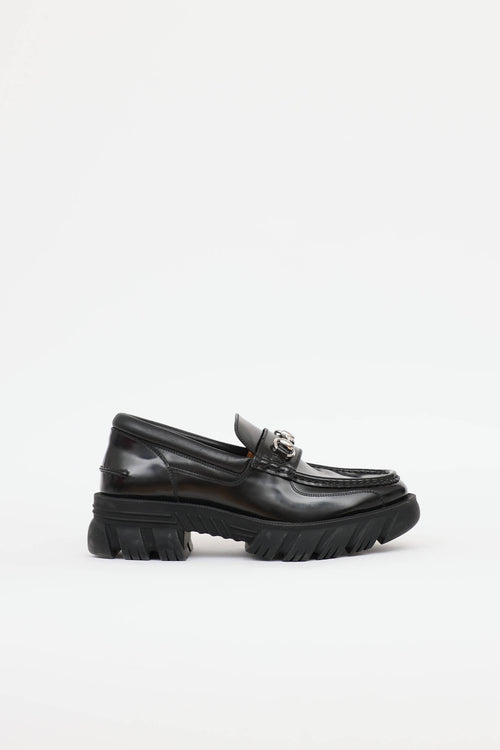 Gucci Leather Horsebit Platform Loafer