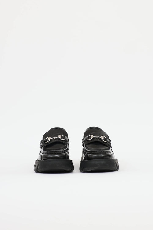 Gucci Leather Horsebit Platform Loafer