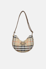 Burberry Check Horseshoe Crossbody Bag