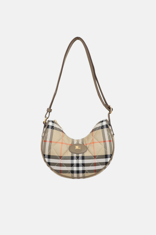 Burberry Check Horseshoe Crossbody Bag